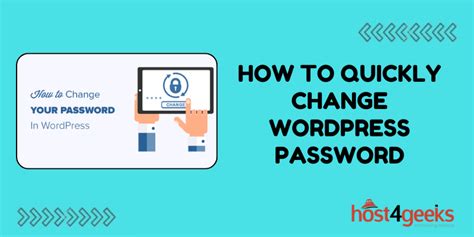 how to change password in wordpress