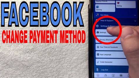 how to change payment method on facebook marketplace