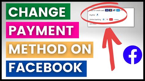 how to change payment method on facebook page