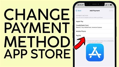 how to change payment method on iphone apps