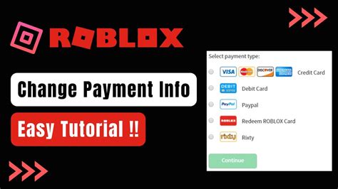 how to change payment method on roblox ios