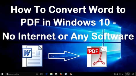 how to change pdf to word in windows 10