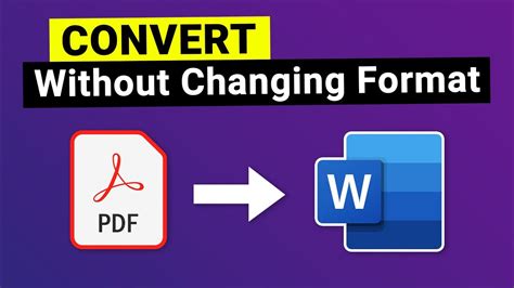 how to change pdf to word without changing the format free