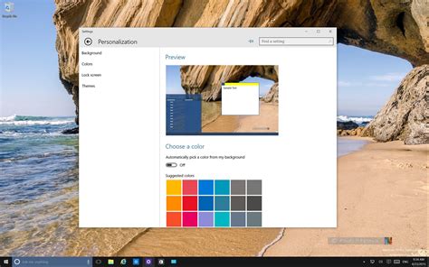how to change personalization on windows 10
