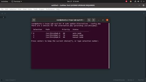 how to change php version in ubuntu