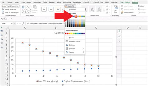 how to change plot colors in excel