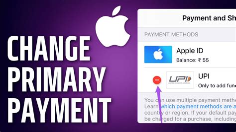 how to change primary payment method on apple pay