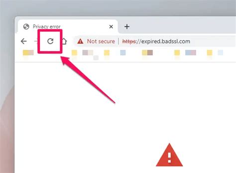 how to change privacy error in chrome