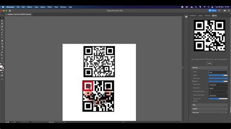 how to change qr code color in illustrator