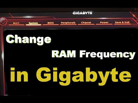 how to change ram frequency pc