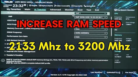 how to change ram settings