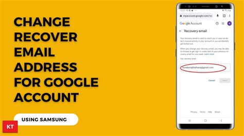 how to change recovery email address for gmail