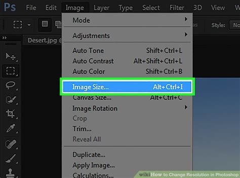 how to change resolution in photoshop elements