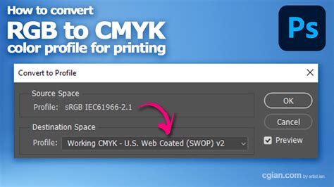 how to change rgb to cmyk in adobe photoshop
