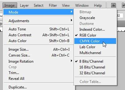 how to change rgb to cmyk in photoshop