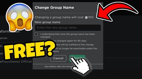 how to change roblox group name for free