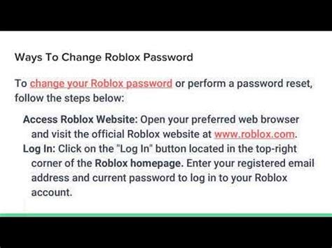 how to change roblox password without phone number or email