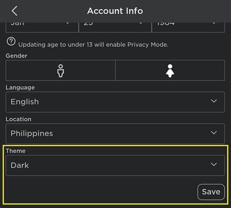 how to change roblox to dark mode on computer