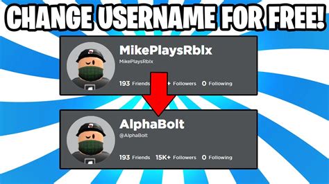 how to change roblox username for free without robux