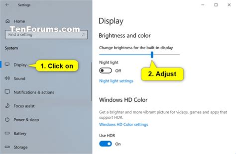 how to change screen brightness windows 10 shortcut
