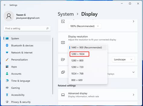 how to change screen resolution in windows 11