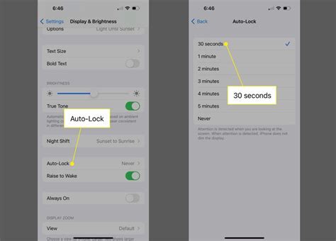 how to change screen timeout on iphone