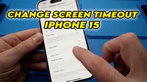 how to change screen timeout on iphone 15 plus