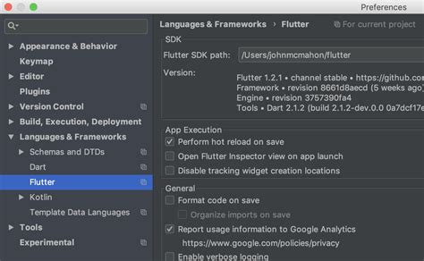 how to change sdk in flutter