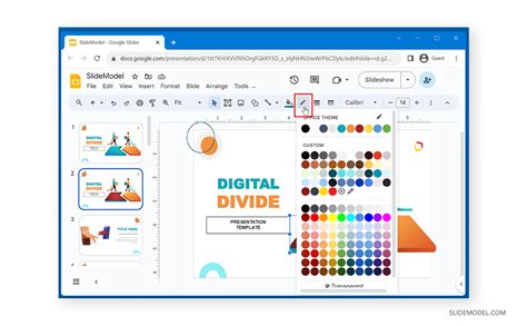 how to change shape border color in google slides