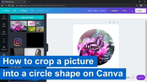 how to change shape of image to circle in canva