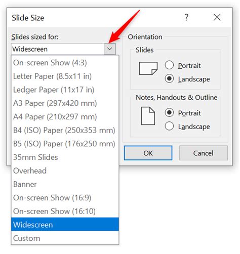 how to change size of one slide in powerpoint