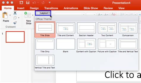 how to change slide in powerpoint on mac