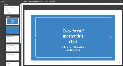 how to change slide layout in slide master