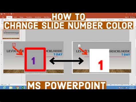 how to change slide number font color in powerpoint