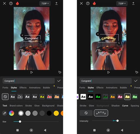 how to change spacing text on capcut