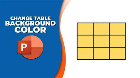 how to change table background color in ppt