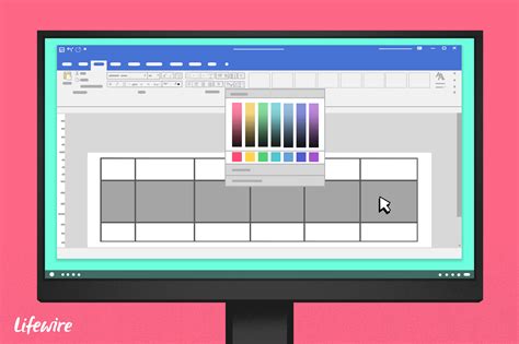 how to change table header background color in word