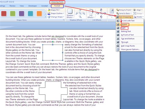 how to change text box in word