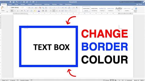 how to change text box outline in word