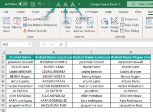 how to change text case in excel shortcut key