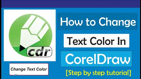 how to change text color in coreldraw