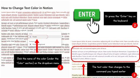how to change text color in notion
