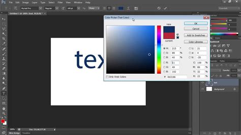 how to change text color in photoshop cs6