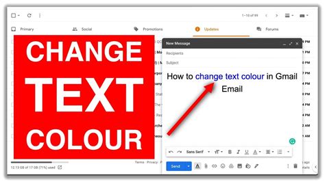 how to change text color on email