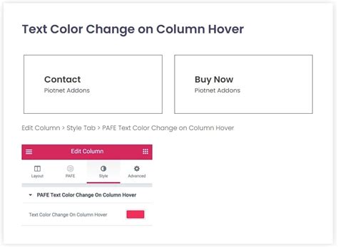 how to change text color on hover in elementor