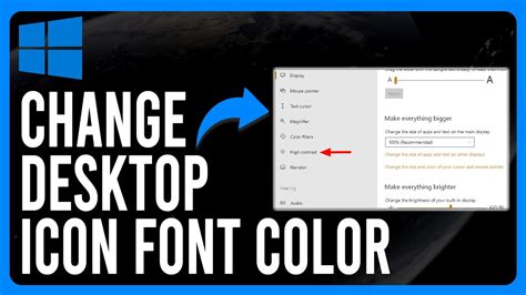 how to change text color on windows 10