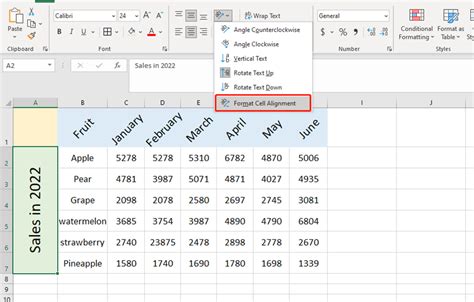 how to change text direction in excel cell