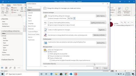 how to change text format in outlook 365