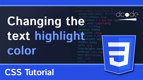 how to change text highlight color in html