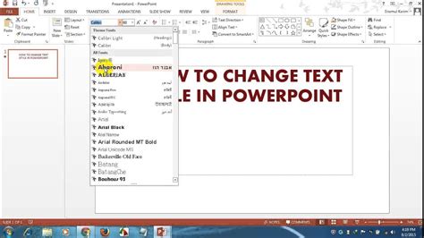 how to change text in powerpoint template